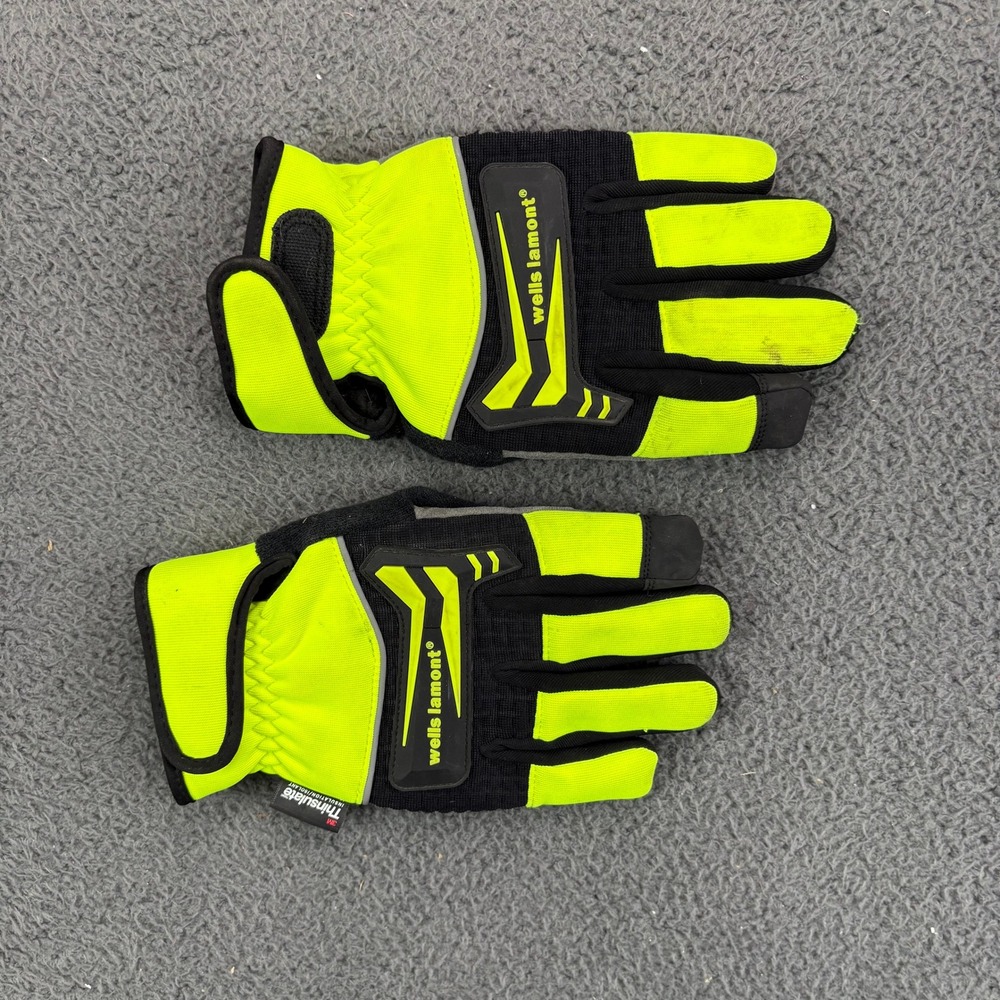 Wells Lamont Mens Extra Large XL Thinsulate 40g Insulated Work Gloves Neon Green